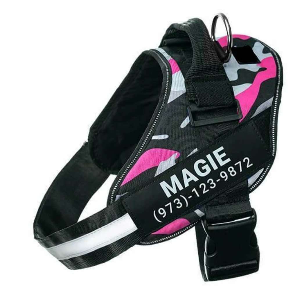 Custom No-Pull Reflective Dog Harness – Adjustable Breathable Vest for Small & Large Dogs