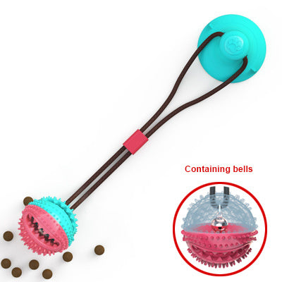 silicone Suction Cup Tug Dog Toy – Interactive Chew Ball for Teeth Cleaning