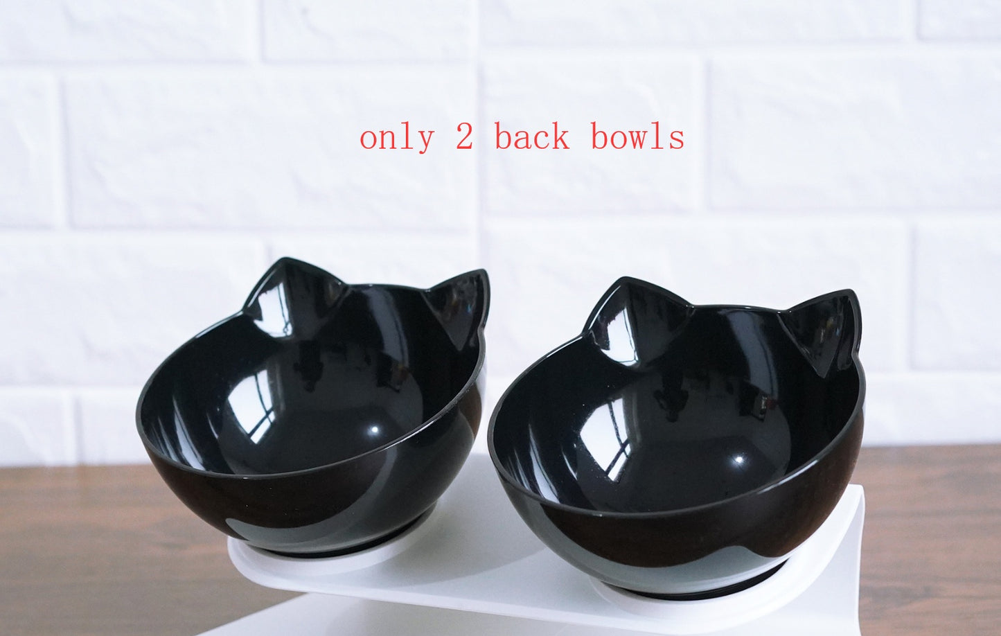 Inclined Transparent Cat Ear Pet Bowl – Ergonomic Design for Easy Feeding