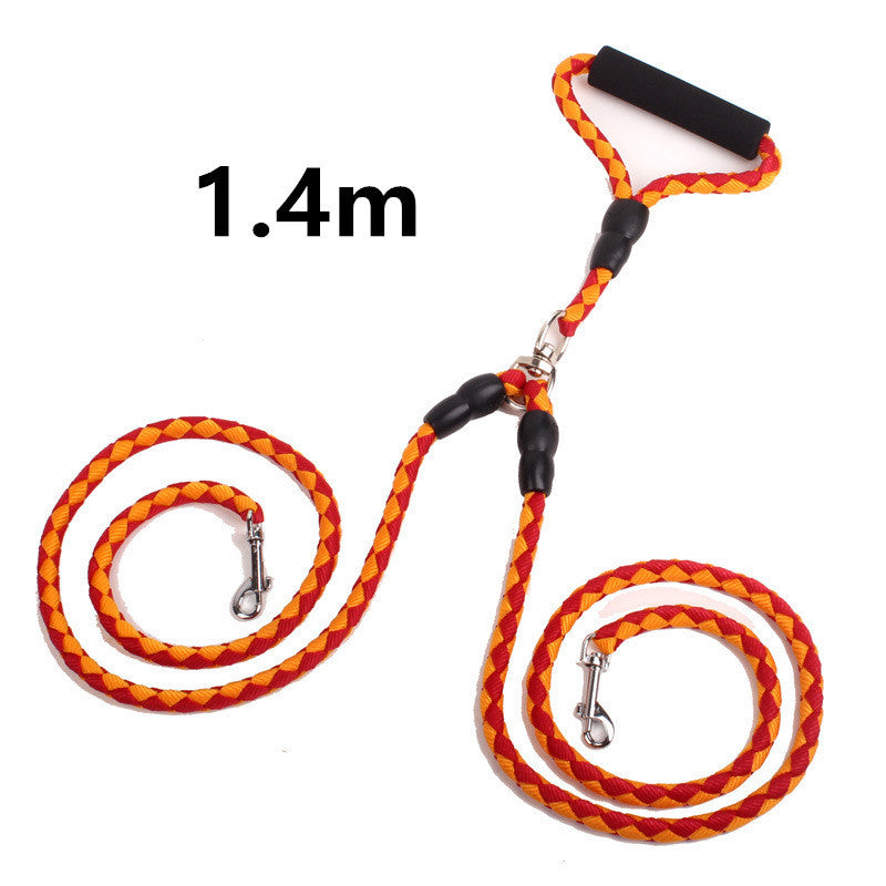 Double-Ended Dog Leash – Hands-Free Dual Dog Walking Traction Rope