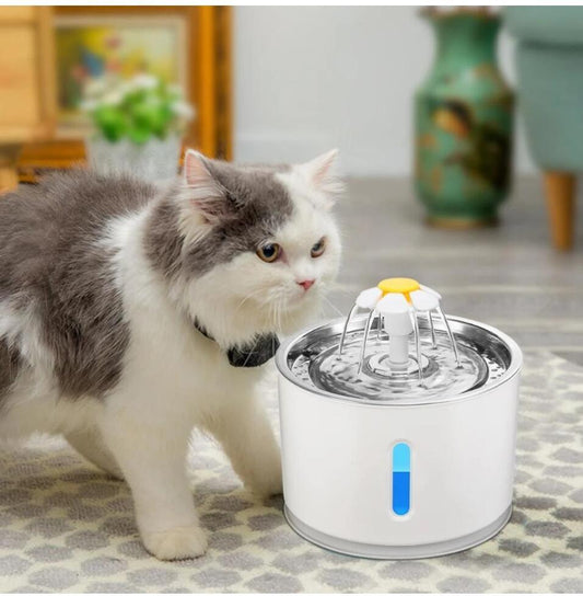 Automatic Pet Water Fountain with LED Light – Silent USB Cat & Dog Dispenser