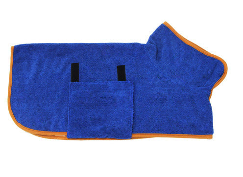 Absorbent Microfiber Pet Bathrobe – Quick Drying Towel with Waist Wrap