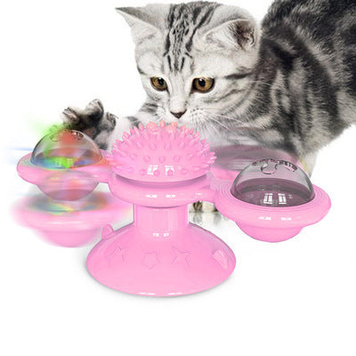 Cat Rotating Windmill Toy – Multi-Function Itch Scratcher & Teeth Cleaner