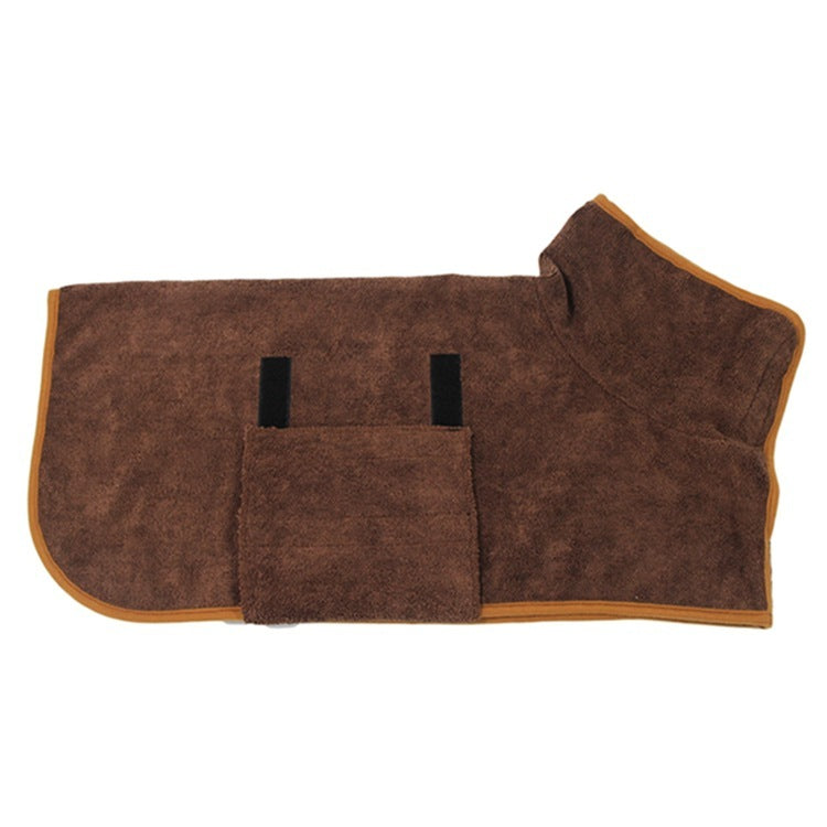 Absorbent Microfiber Pet Bathrobe – Quick Drying Towel with Waist Wrap