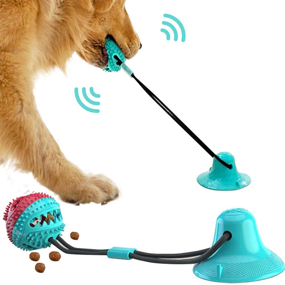 silicone Suction Cup Tug Dog Toy – Interactive Chew Ball for Teeth Cleaning