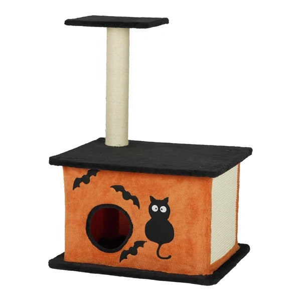 Halloween Cat House with Scratching Post