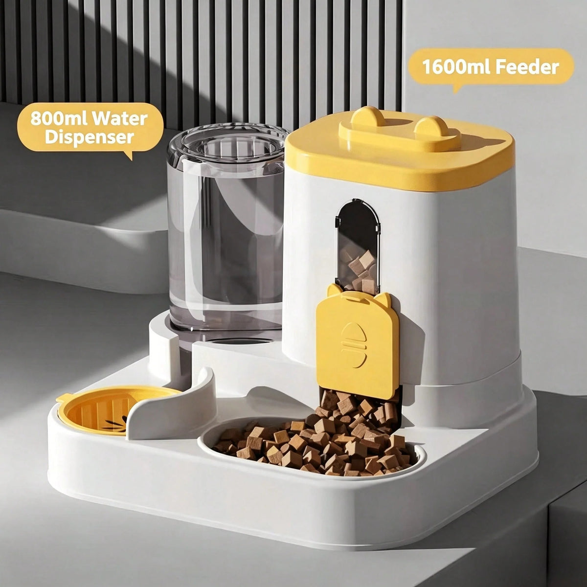 2-in-1 Gravity Pet Feeder & Water Dispenser Set
