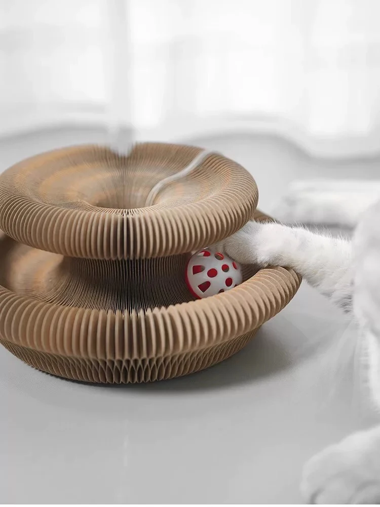 Folding Cat Scratcher, A Magical Foldable Toy