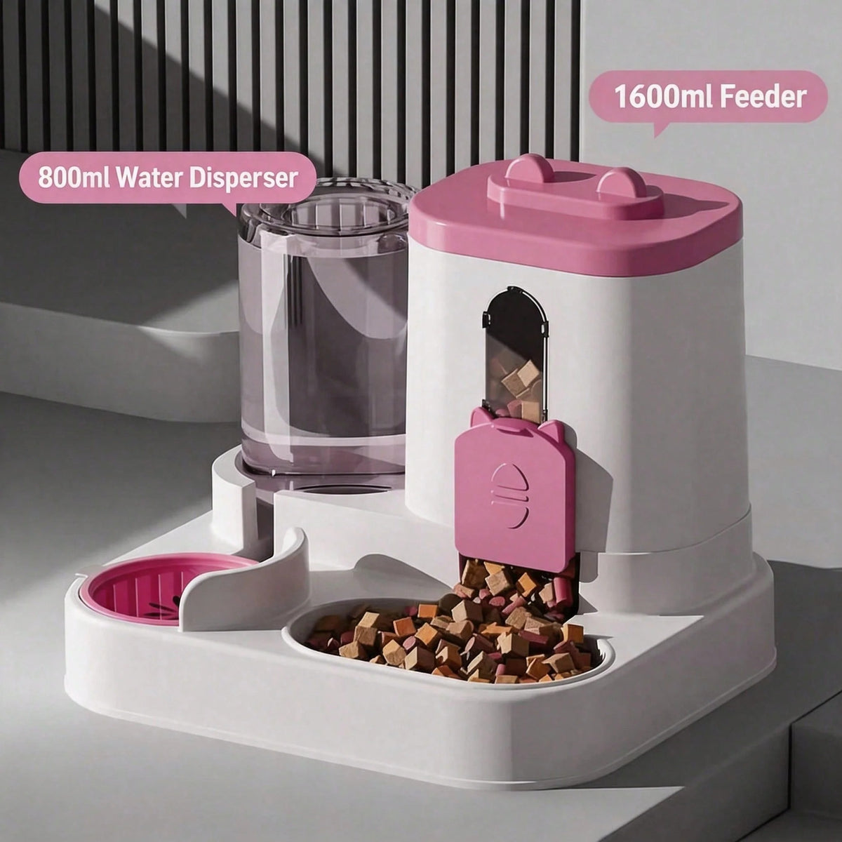 2-in-1 Gravity Pet Feeder & Water Dispenser Set