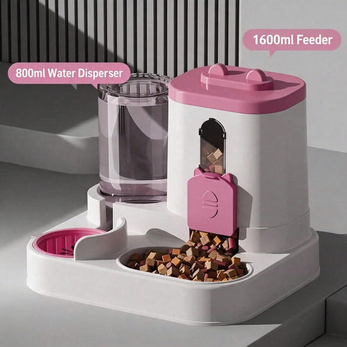 2-in-1 Gravity Pet Feeder & Water Dispenser Set