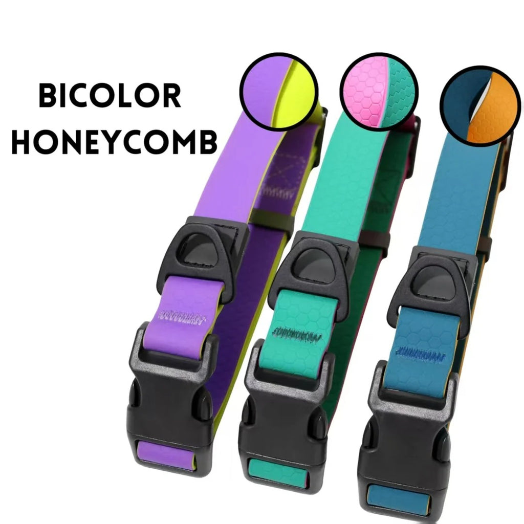 Honeycomb Embossed Dual-Color Pet Leash Set