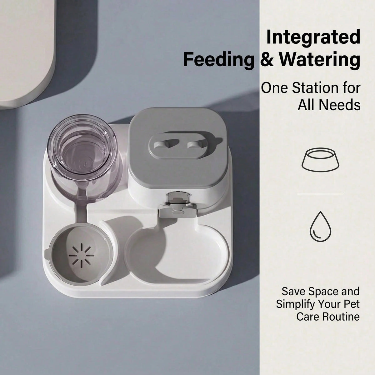 2-in-1 Gravity Pet Feeder & Water Dispenser Set