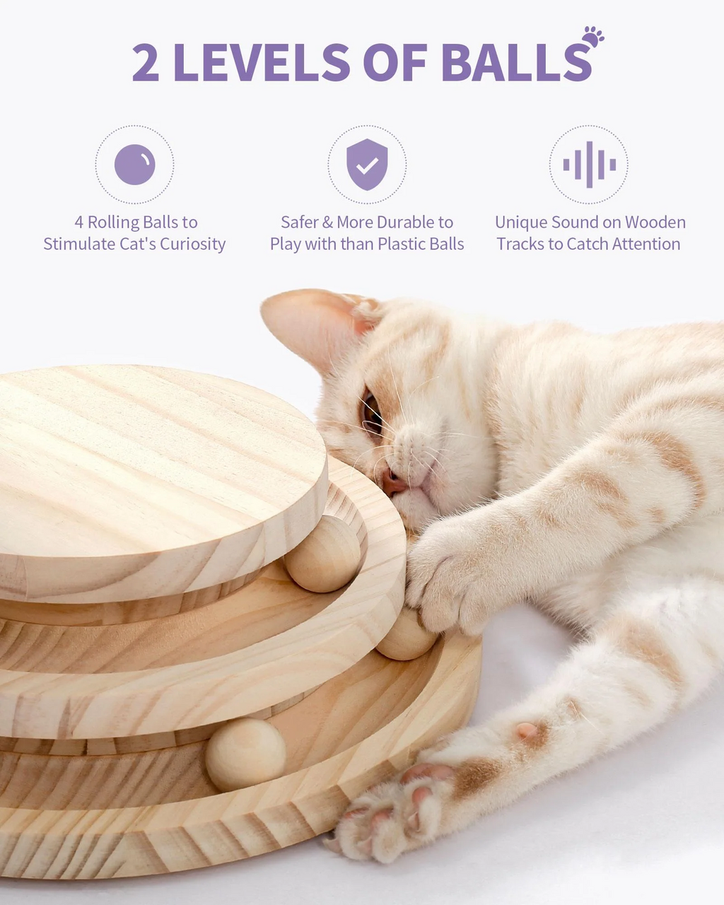 Indoor Cat Soft Scratching Board And Interactive Ball Track Toy Cat Rest And Grooming Supplies