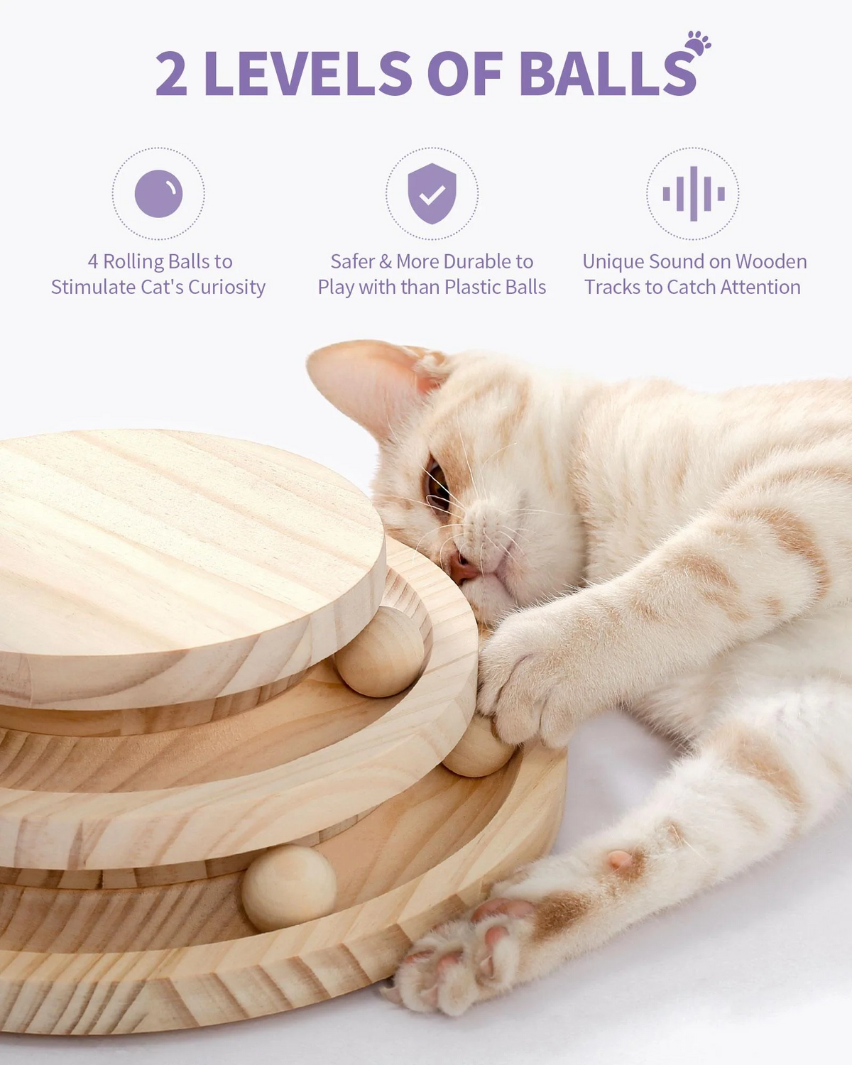 Indoor Cat Soft Scratching Board And Interactive Ball Track Toy Cat Rest And Grooming Supplies