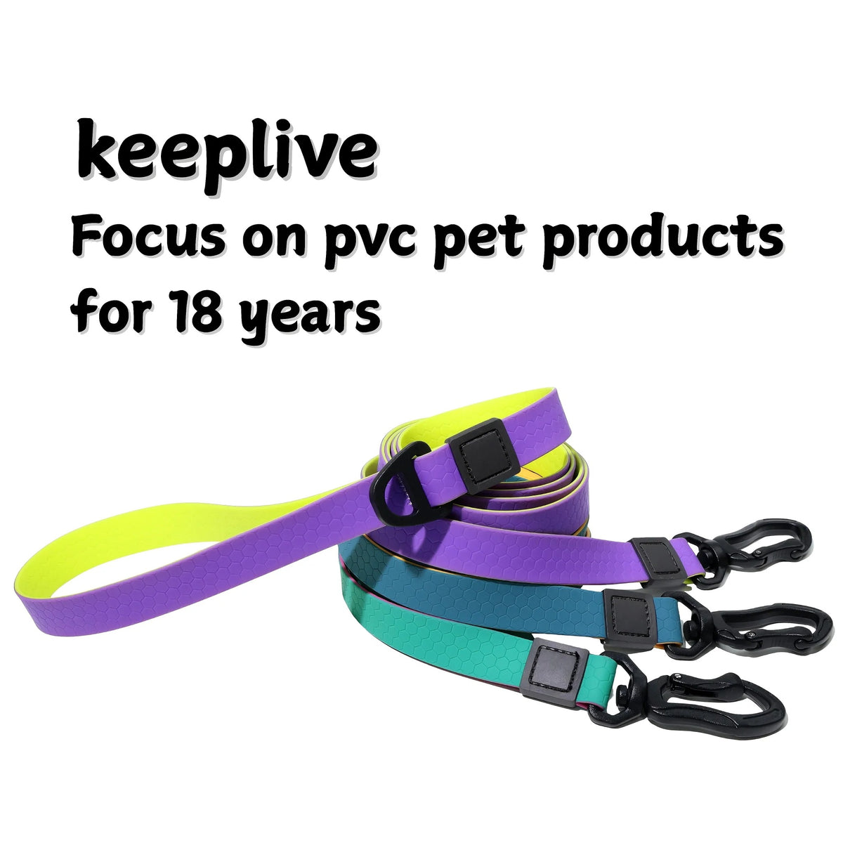 Honeycomb Embossed Dual-Color Pet Leash Set