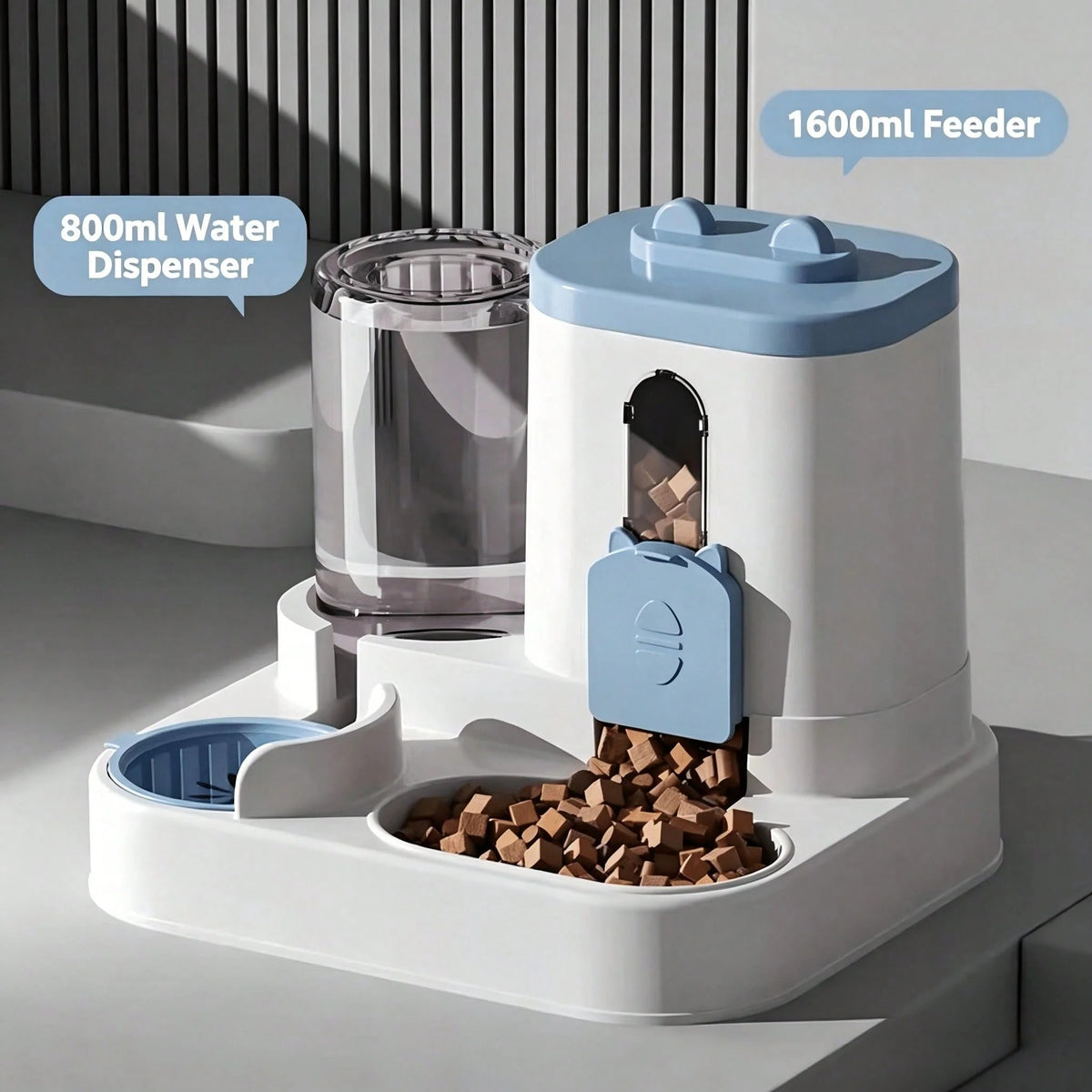 2-in-1 Gravity Pet Feeder & Water Dispenser Set
