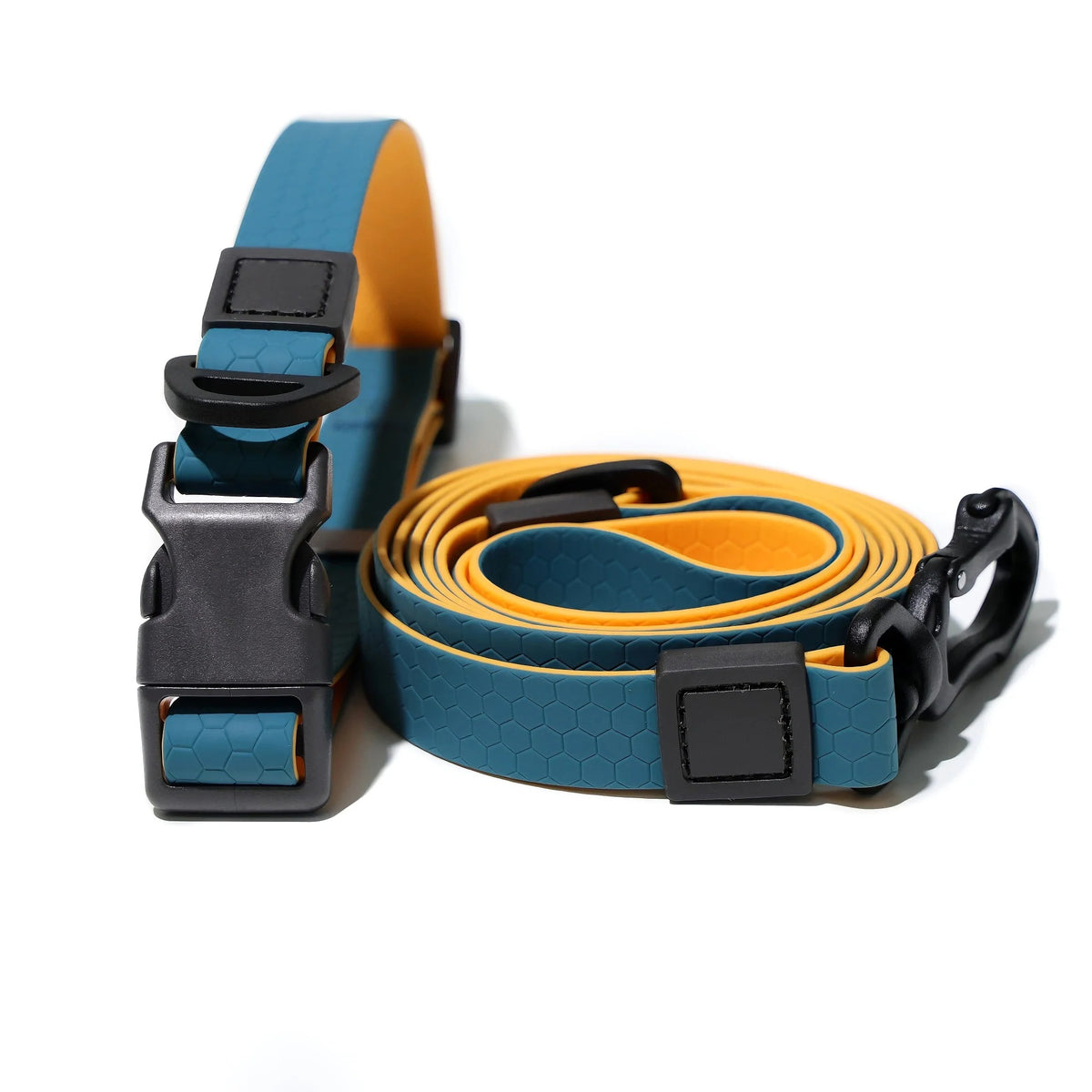 Honeycomb Embossed Dual-Color Pet Leash Set