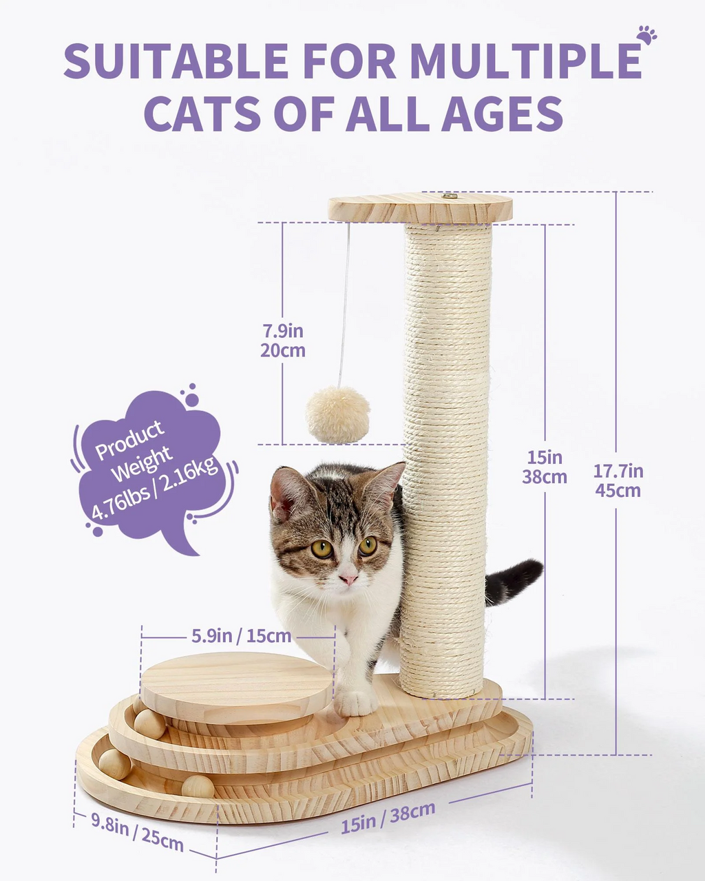 Indoor Cat Soft Scratching Board And Interactive Ball Track Toy Cat Rest And Grooming Supplies