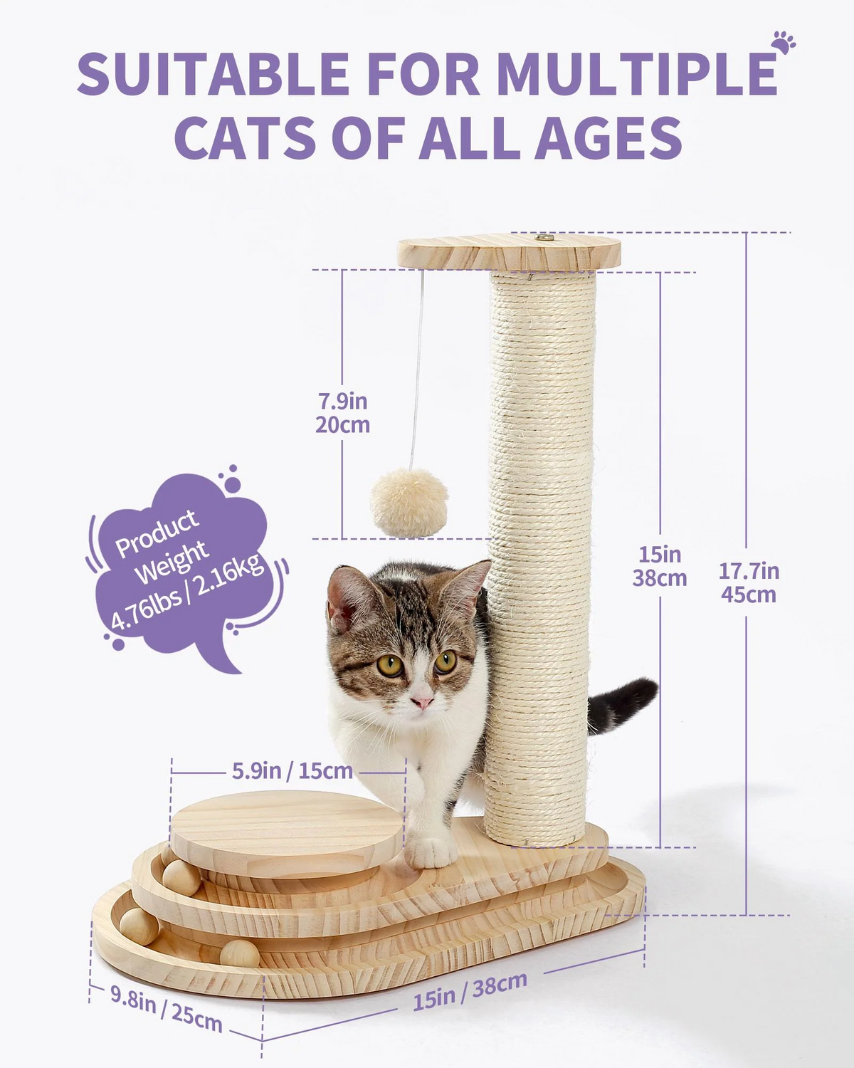 Indoor Cat Soft Scratching Board And Interactive Ball Track Toy Cat Rest And Grooming Supplies