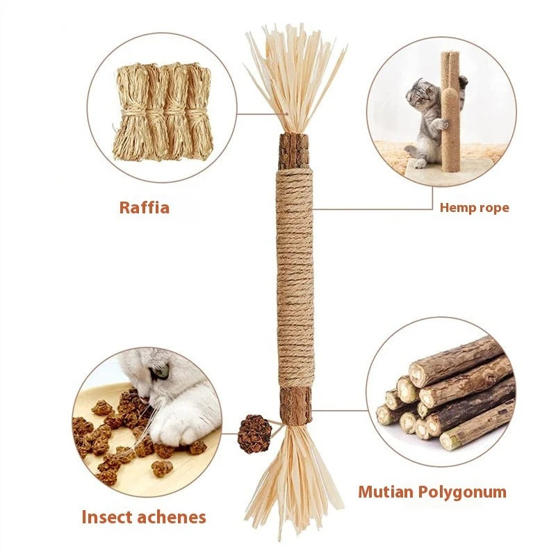 Funny Cat Molar Bite Stick Toy